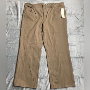 NWT Jones New York Sport Shape Control 5 Pocket Jeans Tan 16P